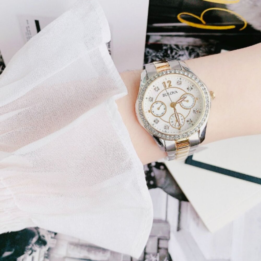 Bulova Two Tone Dial Tone Women's Diamond Watch